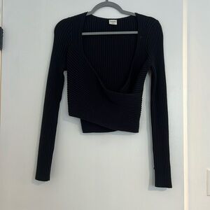 Abercrombie knit wrap long sleeve top